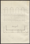 8901 Tekening behorend bij de aanvraag van F.C. Baesjou voor het vervangen van een houten hek door een ijzeren, ...