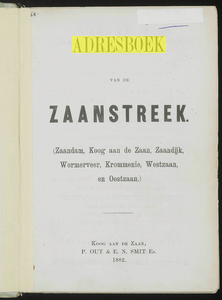 Adresboek van de Zaanstreek : Zaandam, Koog aan de Zaan, Zaandijk, Wormerveer, Krommenie, Westzaan en Oostzaan, pagina 9