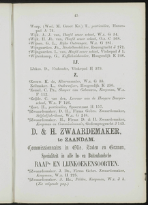  Adresboek van de Zaanstreek : Zaandam, Koog aan de Zaan, Zaandijk, Wormerveer, Krommenie, Westzaan en Oostzaan, pagina 67