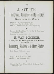 Adresboek van de Zaanstreek : Zaandam, Koog aan de Zaan, Zaandijk, Wormerveer, Krommenie, Westzaan en Oostzaan, pagina 99
