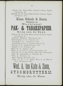  Adresboek van de Zaanstreek : Zaandam, Koog aan de Zaan, Zaandijk, Wormerveer, Krommenie, Westzaan en Oostzaan, pagina 101