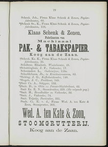 Adresboek van de Zaanstreek : Zaandam, Koog aan de Zaan, Zaandijk, Wormerveer, Krommenie, Westzaan en Oostzaan, pagina 101