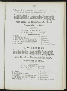 Adresboek van de Zaanstreek : Zaandam, Koog aan de Zaan, Zaandijk, Wormerveer, Krommenie, Westzaan en Oostzaan, pagina 125