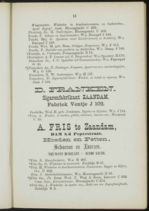  Adresboek van de Zaanstreek : Zaandam, Koog aan de Zaan, Zaandijk, Wormerveer, Krommenie, Westzaan en Oostzaan, pagina 39