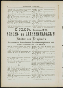  Adresboek van de Zaanstreek : Zaandam, Koog aan de Zaan, Zaandijk, Wormerveer, Krommenie en Westzaan, pagina 58