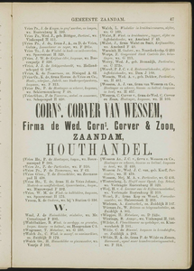  Adresboek van de Zaanstreek : Zaandam, Koog aan de Zaan, Zaandijk, Wormerveer, Krommenie en Westzaan, pagina 61