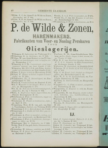  Adresboek van de Zaanstreek : Zaandam, Koog aan de Zaan, Zaandijk, Wormerveer, Krommenie en Westzaan, pagina 62