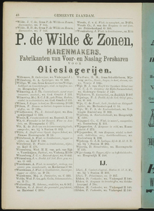  Adresboek van de Zaanstreek : Zaandam, Koog aan de Zaan, Zaandijk, Wormerveer, Krommenie en Westzaan, pagina 62