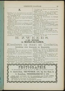  Adresboek van de Zaanstreek : Zaandam, Koog aan de Zaan, Zaandijk, Wormerveer, Krommenie en Westzaan, pagina 65