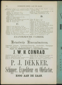  Adresboek van de Zaanstreek : Zaandam, Koog aan de Zaan, Zaandijk, Wormerveer, Krommenie en Westzaan, pagina 74