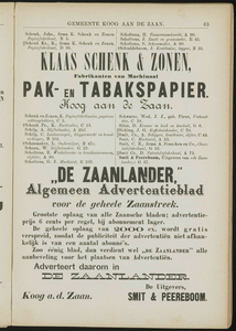  Adresboek van de Zaanstreek : Zaandam, Koog aan de Zaan, Zaandijk, Wormerveer, Krommenie en Westzaan, pagina 83