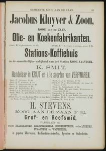  Adresboek van de Zaanstreek : Zaandam, Koog aan de Zaan, Zaandijk, Wormerveer, Krommenie en Westzaan, pagina 87