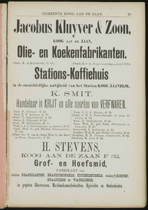  Adresboek van de Zaanstreek : Zaandam, Koog aan de Zaan, Zaandijk, Wormerveer, Krommenie en Westzaan, pagina 87