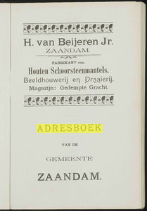  Adresboek van de gemeenten Zaandam, Koog aan de Zaan, Zaandijk, Wormerveer en Krommenie, pagina 11