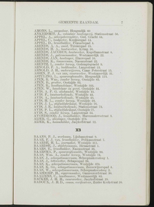  Adresboek van de gemeenten Zaandam, Koog aan de Zaan, Zaandijk, Wormerveer en Krommenie, pagina 17