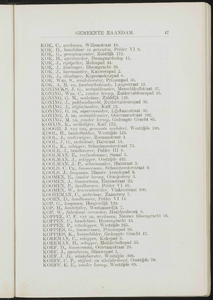  Adresboek van de gemeenten Zaandam, Koog aan de Zaan, Zaandijk, Wormerveer en Krommenie, pagina 57