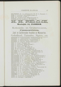 Adresboek van de gemeenten Zaandam, Koog aan de Zaan, Zaandijk, Wormerveer en Krommenie, pagina 77