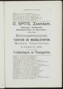  Adresboek van de gemeenten Zaandam, Koog aan de Zaan, Zaandijk, Wormerveer en Krommenie, pagina 87