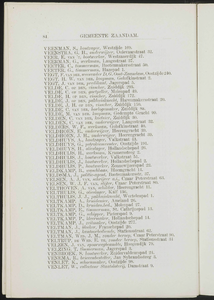  Adresboek van de gemeenten Zaandam, Koog aan de Zaan, Zaandijk, Wormerveer en Krommenie, pagina 94