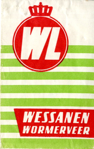 102 Logo in rood - wit met groene strepen, Wessanen