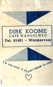 99 Blauwe tekst, Dirk Koome - Café