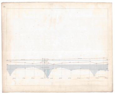 19225-B11.11 [Geen titel] Lengtedoorsnede of hoogteprofiel van de Vecht iets voorbij Vilsteren, tot aan de ...