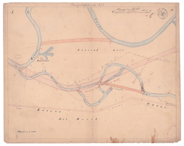 19231-15V1 Staring en Stieltjes. Overijsselse wateren bladz. 17 Kaart van de Regge vanaf de monding van de Vecht tot de ...