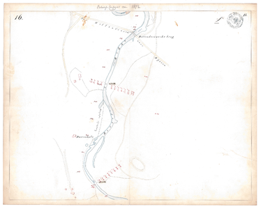 19231-15V16 [Geen titel] Kaartblad van de Regge tussen Hellendoorn en Nijverdal met de Hellendoornse brug in de weg van ...