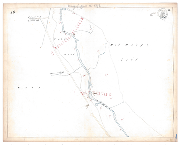 19231-15V19 [Geen titel] Kaartblad van de Regge ten zuiden van Nijverdal. Op de kaart worden vermeld: Waterleiding, ...