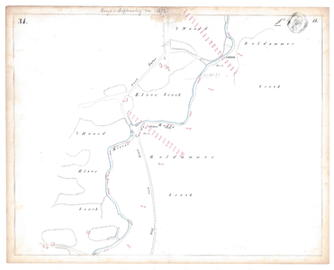 19231-15V31 [Geen titel] Kaartblad van de Regge ten noorden van Goor en de huidige N347. Vermeld worden: Weg van Goor ...