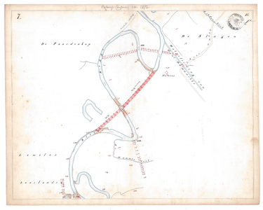 19231-15V7 [Geen titel] Kaartblad van de Regge ten westen van Den Ham en ten noordoosten van Lemele. Aan de westzijde: ...