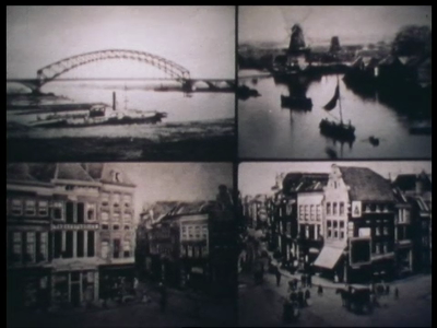 13773BB02603 Documentaire met oude foto's van de gebouwen, apparatuur, personeel en hoogspanningsmasten van de ...