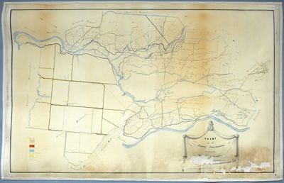 1562-KD001133 Kaart van de gemeente Zwollerkerspel met derselver weg[en], w[at]erl[e]idingen [...] Kaart van de ...