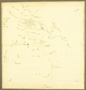 170 Schets schipbeek en bovenloop Berkel. Gestileerde weergave van stroomgebied Berkel, Regge en Schipbeek tussen ...