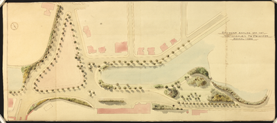 3579 Stratenplan met geprojecteerde groenvoorzieningen, 01-01-1921 - 31-12-1921