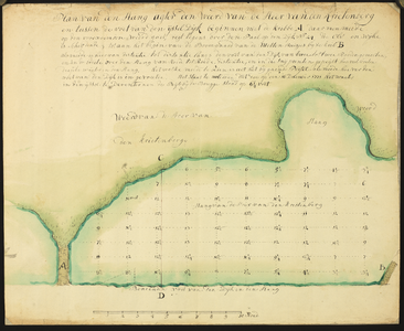 193 Zonder titel Net van waterdieptemetingen in de Mottenhank aan de dijk Olst-Wijhe., 01-01-1771 - 31-12-1771