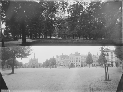 781 a.Worp en muziektent (boven)b.Brink, 1900-01-01