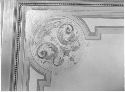 1108 Deel plafondschildering begane grond achterzijde., 01-08-1980