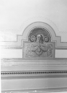 1109 Begane grond rechterachterzijde. Plafondschildering., 01-08-1980