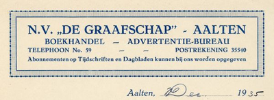 0043-0043 N.V. De Graafschap Boekhandel - Advertentie-bureau