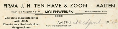 0043-0072 Firma J.H. ten Have & Zoon Molenwerken Complete Maalinstallaties Motoren Elevatoren Koekenbrekers Mengmachines