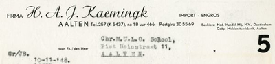 0043-0078 Firma H.A.J. Kaemingk
