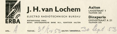 0043-0085 J.H. van Lochem Electro Radiotechnisch Bureau