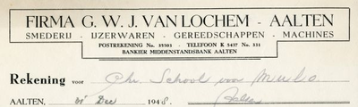 0043-0099 Firma G.W.J. van Lochem Smederij - IJzerwaren - Gereedschappen - Machines