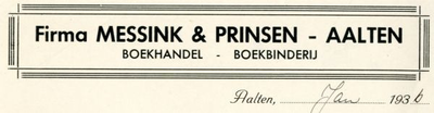 0043-0104 Firma Messink & Prinsen Boekhandel - Boekbinderij