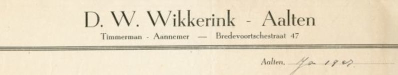 0043-0143 D.W. Wikkerink Timmerman - Aannemer