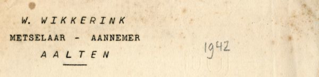 0043-0156 W. Wikkerink Metselaar - Aannemer