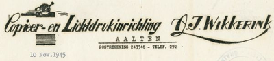 0043-0157 Copieer- en Lichtdrukinrichting A.J. Wikkerink