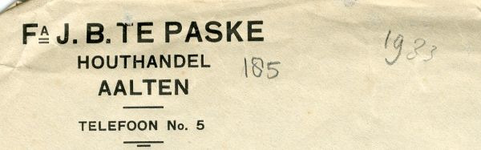 0043-0185 Fa. J.B. te Paske Houthandel