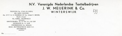0043-0199 N.V. Verenigde Nederlandse Textielbedrijven J.W. Meijerink & Co